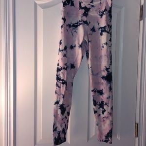 Electric and Rose Tie Dye leggings  size L Gently used condition Size L